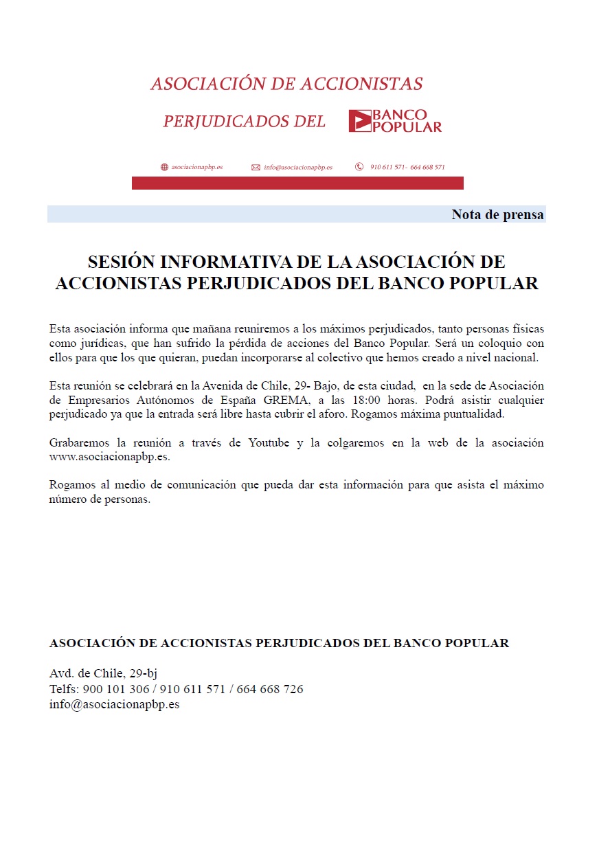 Sesión informativa